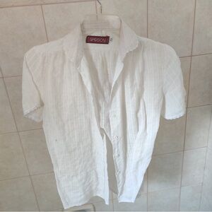 Sassy airy cotton button down